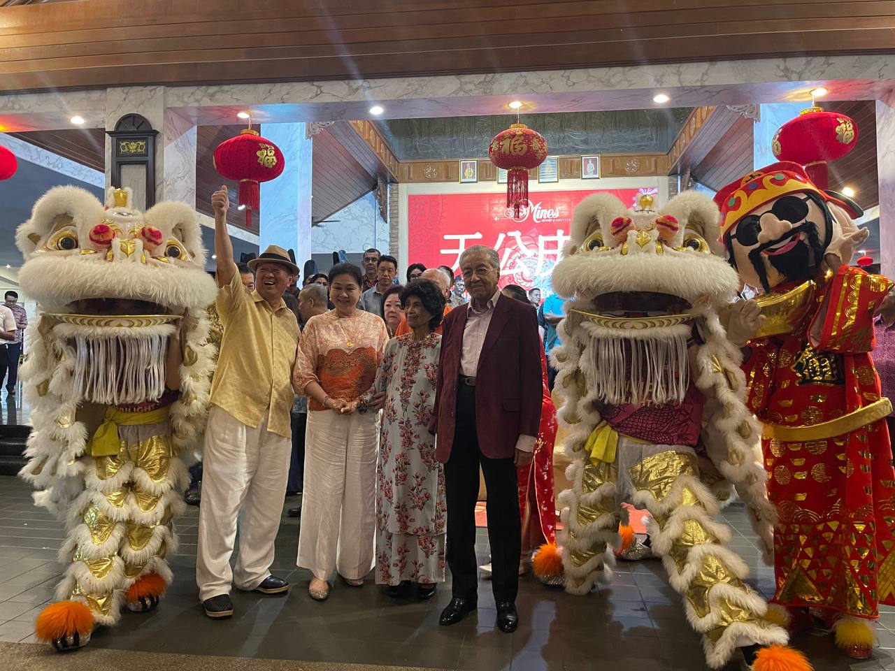 Lion dance performance at Chinese New Year celebration